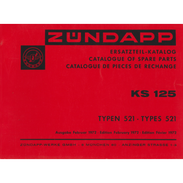Zündapp KS 125 (1972)  Ersatzteil Katalog