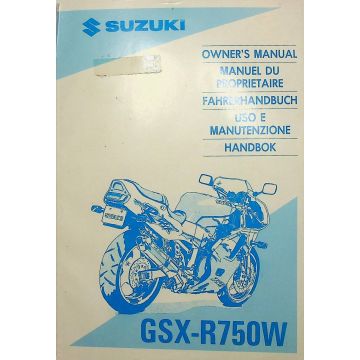 Suzuki GSX- R750 W (1994) Fahrerhandbuch