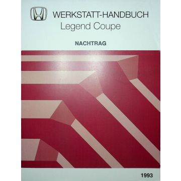 Honda Legende Coupe (1993) Werkstatthandbuch Nachtrag