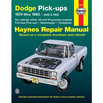 Dodge Pick-ups (1974-1993) Repair Manual Haynes Reparaturanleitung