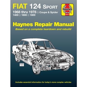 Fiat 124 Sport (1968-1978) Repair Manual Haynes Reparaturanleitung 