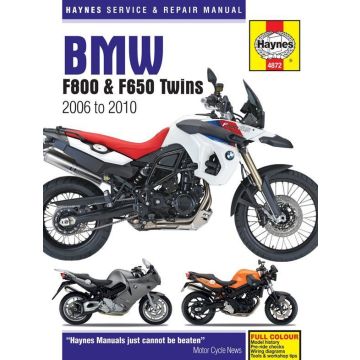 BMW F800 (F650, F700) Twins (06-10) Repair Manual Haynes