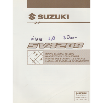 Suzuki SV420G (1997) Handbuch für Verkabelung