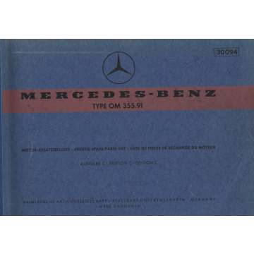 Mercedes Benz OM 355.9 (1969) Motor Ersatzteilliste