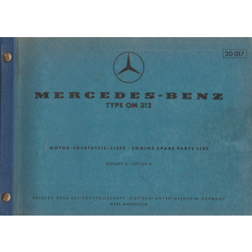 Mercedes Benz OM 312 (1961) Motor Ersatzteilliste