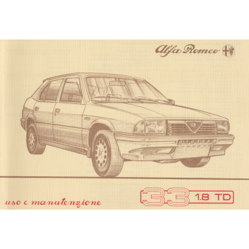 Alfa Romeo 33 (1986-1990) Uso e Manutenzione