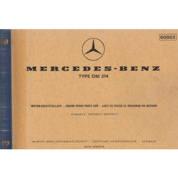 Mercedes Benz OM 314 (1972) Motor Ersatzteilliste