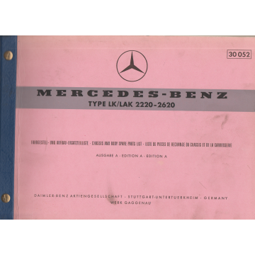 Mercedes Benz LK/LAK 2220-2620  (1964) Fahrgestell und Aufbau Ersatzteilliste