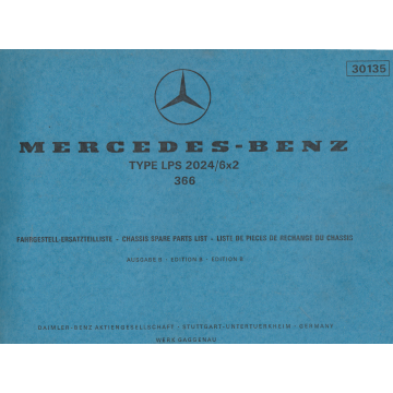 Mercedes Benz LPS 2024/ 6x2 36  (1972) Fahrgestell  Ersatzteilliste