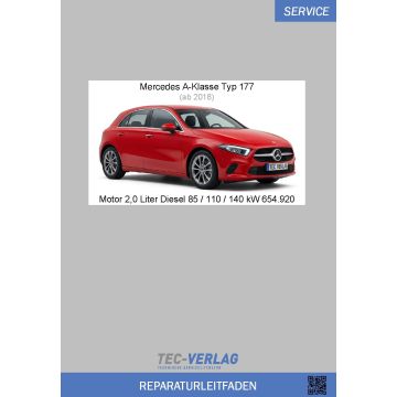 Mercedes A-Klasse (ab 2018) Reparaturleitfaden Motor 2,0 Liter Diesel 85 / 110 / 140 kW 654.920
