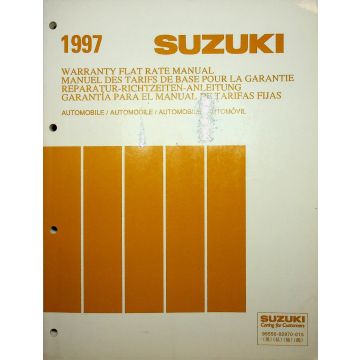  Suzuki Automobile - Richtzeiten Katalog 1997