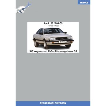 Audi 100 / 200 (1982-1992) Reparaturleitfaden Vergaser und TSZ-H Zündanlage Motor DR