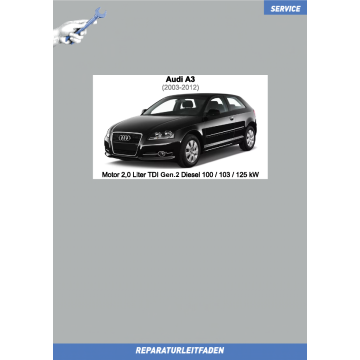 Audi A3 (2003-2013) Reparaturleitfaden Motor 2,0 Liter TDI Gen.2 CR Diesel 100 / 103 / 125 kW
