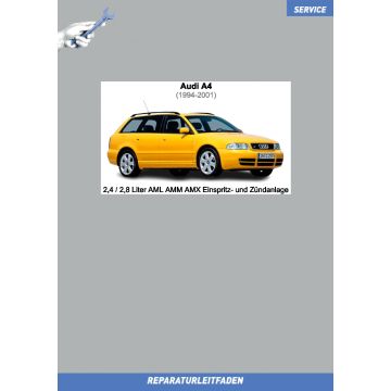 Audi A4 (1994-2001) Reparaturleitfaden 2,4 und 2,8 Liter AML AMM AMX Motronic Einspritz- u. Zündanlage