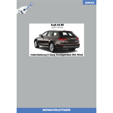 Audi A4 (2007-2015) Instandsetzung 6 Gang Schaltgetriebe 0B4 Allradantrieb
