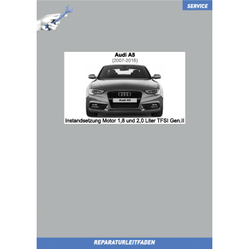 Audi A5 (2007-2016) Instandsetzung Motor 1,8 und 2,0 Liter TFSI Benziner Gen.II