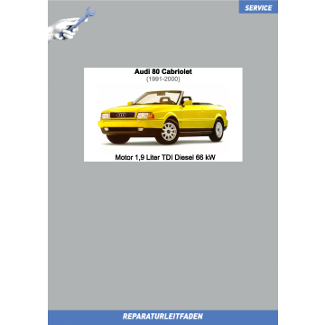 Audi 80 Cabrio (1991-2000) Reparaturleitfaden Motor 1,9 Liter TDI Diesel 66 kW