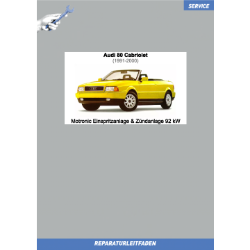 Audi 80 Cabrio (1991-2000) Reparaturleitfaden Motronic Einspritzanlage & Zündanlage 92 kW