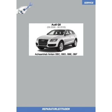 Audi Q5 (2008-2016) Reparaturleitfaden Achsantrieb hinten 0BC, 0BD, 0BE, 0BF