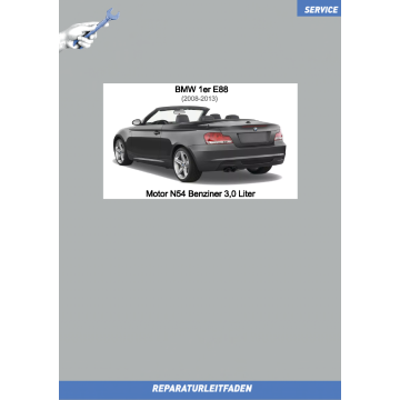 BMW 1er E88 Cabrio (2008-2013) Werkstatthandbuch Motor N54 Benziner 3,0 Liter