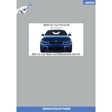 BMW 4er (2016-2021) Werkstatthandbuch B58 3,0 Liter Motor und Motorelektrik 240kW