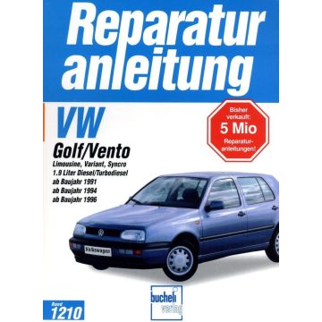 VW Golf III / Vento Diesel 1,9 Liter (91-97) Reparaturanleitung Bucheli 1210