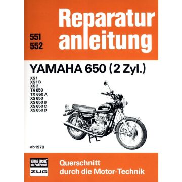 Yamaha 650 2 Zyl.  (70>) Reparaturanleitung Bucheli 551
