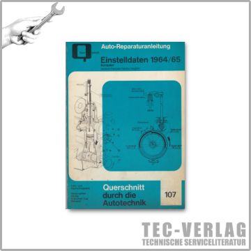 Einstelldaten Europäer 1964 / 1965 - Reparaturanleitung