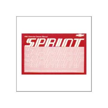 Chevrolet Sprint 1988 - Owner`s manual