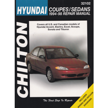 Hyundai Coupes Sedans (94-98) Repair Manual Chilton Reparaturanleitungen