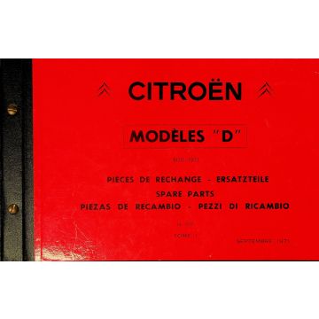 Citroen Serie D (1970-1971) Ersatzteilkatalog Super Spécial DS 20 / 21
