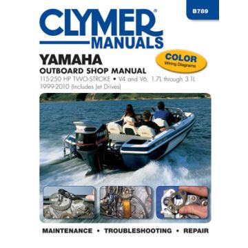 Yamaha 115 - 250 HP Two-Stroke Outboard and Jet Drives (99-02) Clymer Owners Marine Service & Repair Manual