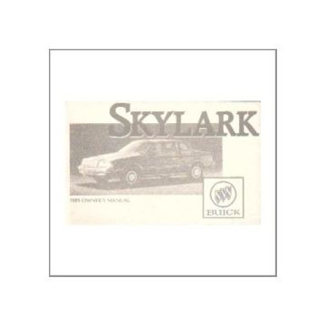 GM Buick Skylark 1989 - Owner's manual
