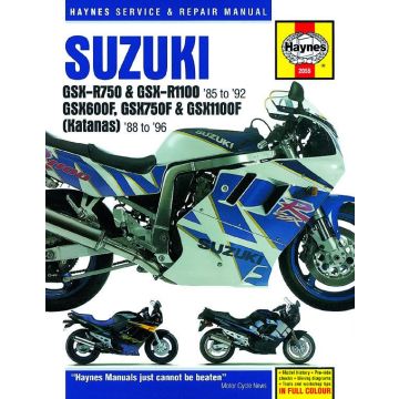 Suzuki GSX-R 750 1100 GSX 600 750 1100F (85-96) Repair Manual Haynes