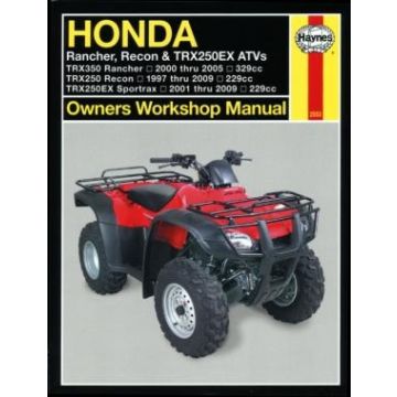 Honda Rancher Recon Sportrax TRX250 350 (97-09) Repair Manual Haynes