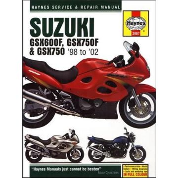 Suzuki GSX600F GSX750F & GSX750 (98-02) Repair Manual Haynes