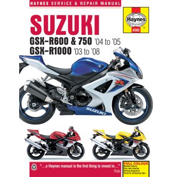 Suzuki GSX-R600 750 1000 (03-08) Repair Manual Haynes