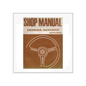 Honda Accord 1976 - Nachtrag Werkstatthandbuch