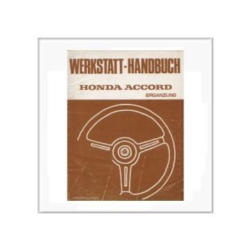 Honda Accord 1979 - Ergänzung Werkstatthandbuch