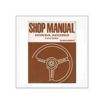 Honda Accord von 1978 - Nachtrag Werstatthandbuch