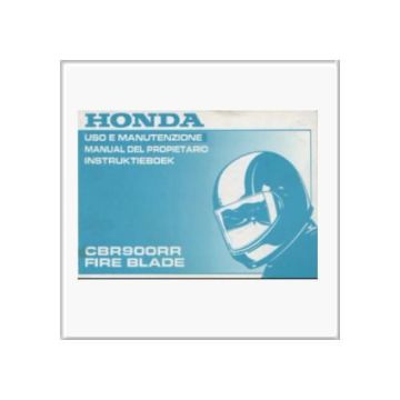 Honda CBR 900 RR Fire Blade - Betriebsanleitung