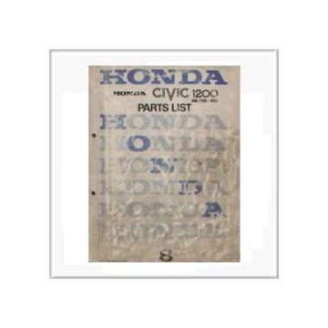 Honda Civic 1200 - Parts List