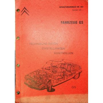 Citroen GS (1970-1974) Reparaturhandbuch Nr. 582