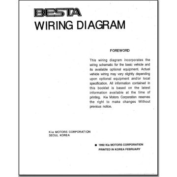 KIA Besta (1995-1999) Wiring Diagrams Schaltplan Stromlaufplan