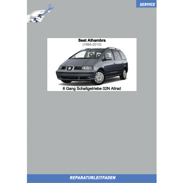 Seat Alhambra 1 (1995-2010) Reparaturleitfaden 6 Gang-Schaltgetriebe 02N Allrad