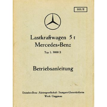 Mercedes Lastkraftwagen Typ L 5000 S (1949-1952)  Betriebsanleitung