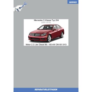 Mercedes C-Klasse (2007-2015) Reparaturleitfaden Motor 2.2 Liter Diesel 88 / 100 kW OM 651.913