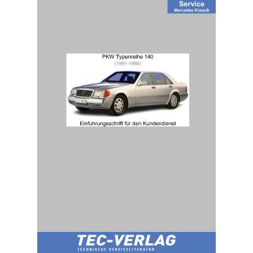 Mercedes S-Klasse Typ 140 (1991-1998) Einführungsschrift PKW Typenreihe 140