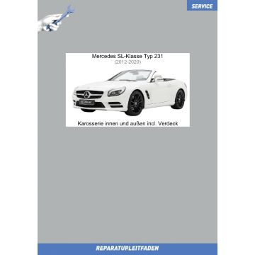 Mercedes SL-Klasse Typ 231 (2012-2020) Reparaturleitfaden Karosserie innen und außen incl. Verdeck
