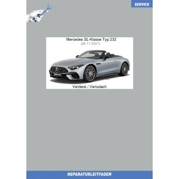 Mercedes SL-Klasse Typ 232 (ab 11.2021) Reparaturleitfaden Verdeck / Variodach